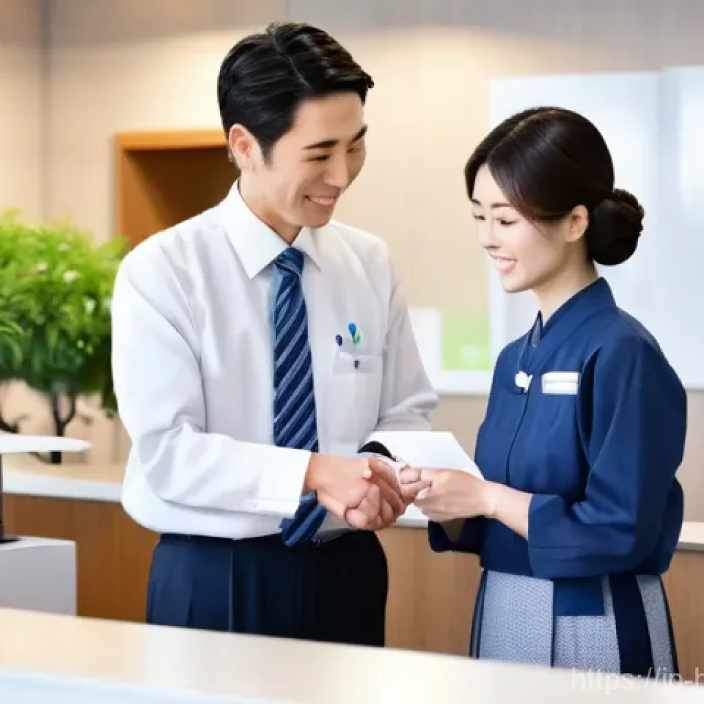 보건의료행정사 연봉 협상 시 유의할 점 - **Prompt:** A heartwarming, high-resolution photograph capturing a compassionate Japanese medical of...